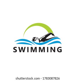 Swimming Logo Template Design Vector