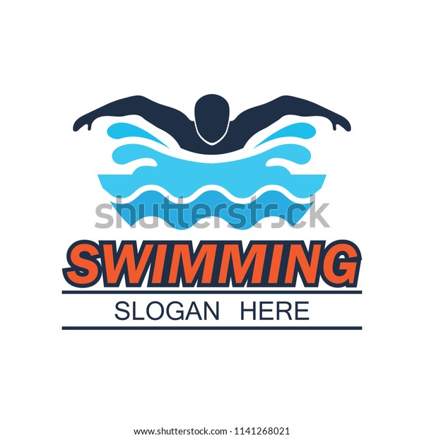 Swimming Logo Text Space Your Slogan Stock Vector (Royalty Free ...