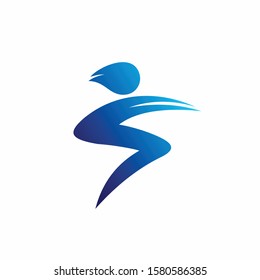 Swimming logo that formed letter S