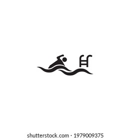 swimming logo vector icon illustration design 
