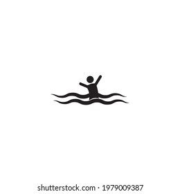 swimming logo vector icon illustration design 

