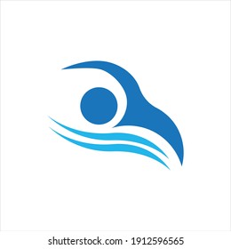 swimming  logo vector illustration design template