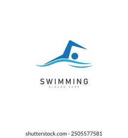 Schwimmen Logo, Vektorgrafik-Designvorlage
