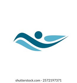 swimming logo vector illustration design template