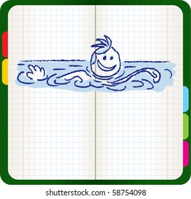 swimming man