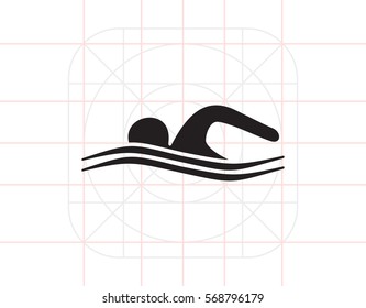 Swimming Man Icon