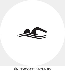 Swimming Man Icon Stock Vector (Royalty Free) 579657850 | Shutterstock