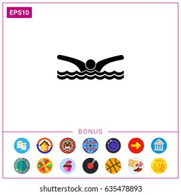 Swimming Man Icon