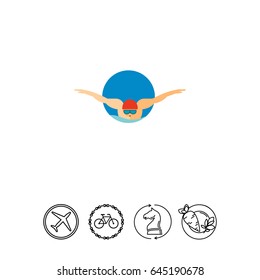 Swimming Man Icon
