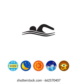 Swimming Man Icon