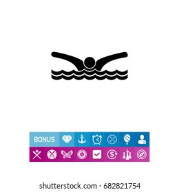 Swimming Man Icon