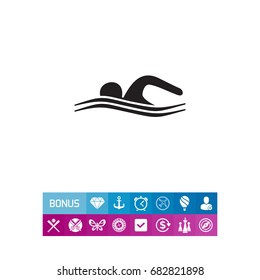 Swimming Man Icon