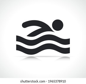 vector aislado de icono de natación