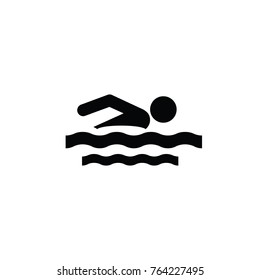 
Swimming man vector icon