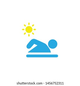 swimming man vector icon flat design