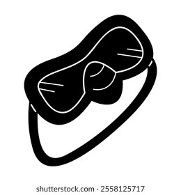 Swimming mask in black and white colors. Clip art for your projects.