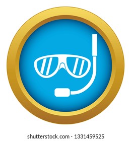 Swimming mask icon blue vector isolated on white background for any design