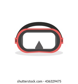 Swimming mask. Icon on isolated background