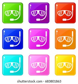 Swimming mask set 9