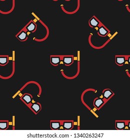 Swimming mask vector seamless pattern. Background for web or print