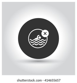 Swimming not allowed icon