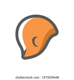 Swimming orange Cap Vector icon Cartoon illustration.