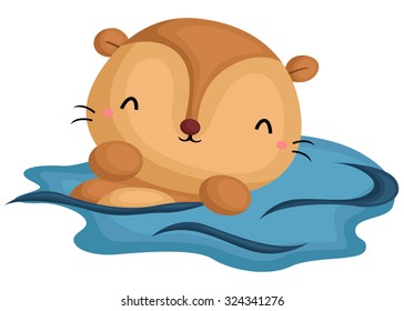 Swimming Otter