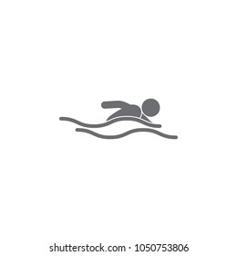 swimming person icon. Simple element illustration. swimming person symbol design template. Can be used for web and mobile on white background