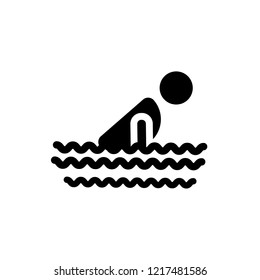 Swimming person icon. Trendy Swimming person logo concept on white background from Summer collection. Suitable for use on web apps, mobile apps and print media.