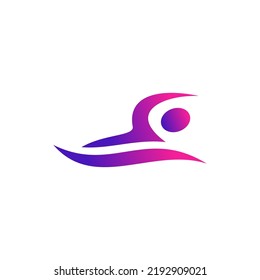 swimming person icon vector stock illustration