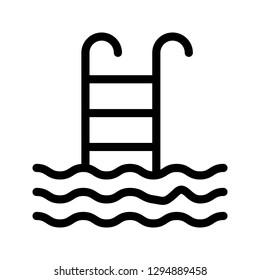 swimming poll glyphs icon