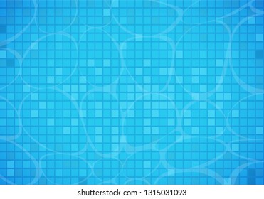Swimming pool background. Modern blue swimming pool for backdrop, banner, wallpaper, surface pattern, cover and banner. Creative art concept, vector illustration background