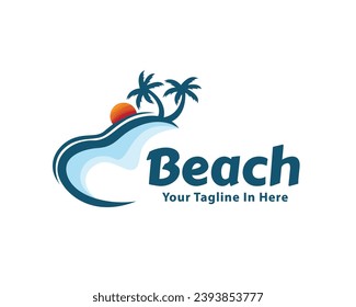 Logo-Design-Vorlage für die Schwimmbadansicht
