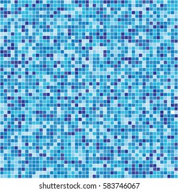 Swimming pool blue mosaic background