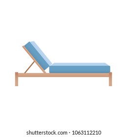 Swimming Pool Chair, Lazy Chair, Beach Chair, Patio Recliner, Patio Furniture, Patio Chair, Vector Illustration Background