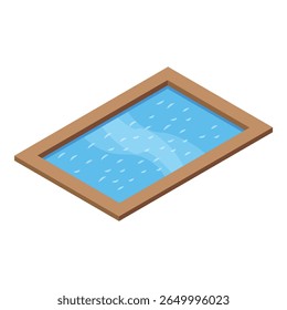 Swimming pool with clear blue water reflecting the sun, providing a refreshing escape from the heat, perfect for summer and vacation themes