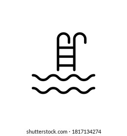 Swimming, pool color gradient vector icon