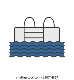 Swimming pool color icon. Isolated vector illustration
