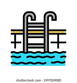 swimming pool color icon vector. swimming pool sign. isolated symbol illustration