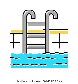icono de color de la piscina vector. signo de la piscina. ilustración de símbolo aislado
