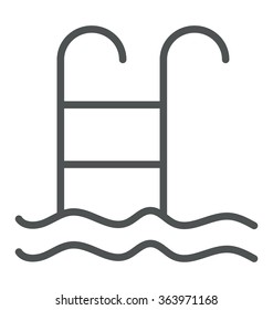Swimming Pool Colored Vector Icon