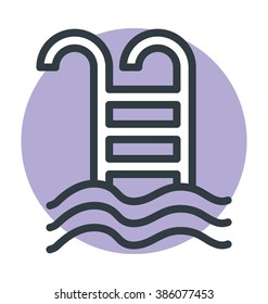 Swimming Pool Colored Vector icon