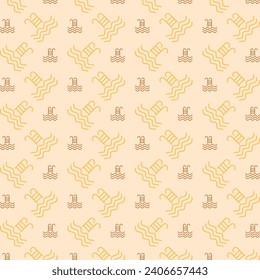 Swimming Pool colorful repeating trendy pattern vector illustration background