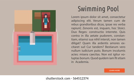 Swimming Pool Conceptual Banner