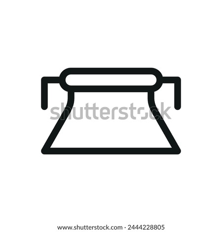 Swimming pool cover roller isolated icon, retractable pool cover vector symbol with editable stroke