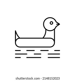 swimming pool duck toy icon