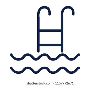 swimming pool glyph icon , designed for web and app