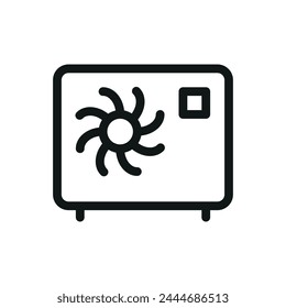 Swimming pool heat pump isolated icon, swimming pool equipment vector symbol with editable stroke