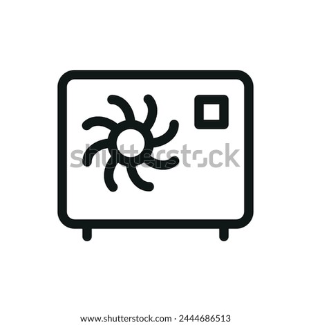 Swimming pool heat pump isolated icon, swimming pool equipment vector symbol with editable stroke
