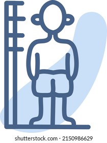 Altura de la piscina, ilustración, vector sobre un fondo blanco.